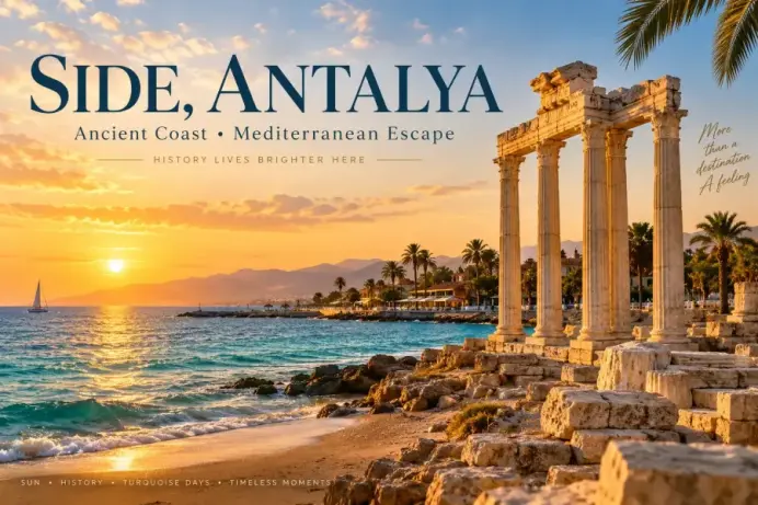 Antalya Flughafen nach Side Entfernung Transfer Taxi