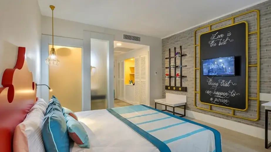 Seaden Valentine Resort & Spa standart oda, yatak, TV ve özel tasarım